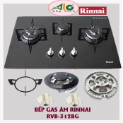 Bếp gas âm Rinnai RVB-312BG - Bếp âm 3 lò - Bảo hành chính hãng 2 năm trên toàn quốc