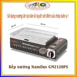 Bếp nướng gas đa năng Namilux GM2120PS -(Có 1 vĩ nướng + 1 kiềng nấu ăn)