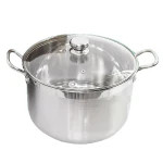 Nồi Luộc Gà Inox 3 Đáy Fivestar 36cm Dung Tích 20 Lít Dùng Bếp Từ Vung Kính