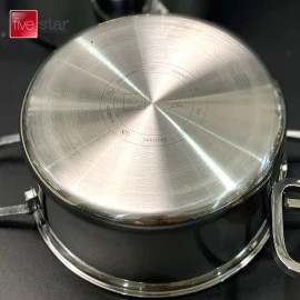 Bộ Nồi Xửng Inox 304 Thân Đúc Đáy Liền Fivestar Plus 20cm Vung Inox