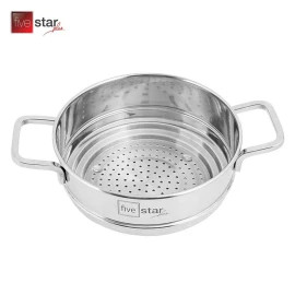 Bộ Nồi Xửng Inox 304 Thân Đúc Đáy Liền Fivestar Plus 20cm Vung Inox