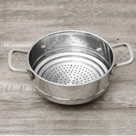 Bộ Nồi Xửng Inox 304 Thân Đúc Đáy Liền Fivestar Plus 20cm Vung Inox