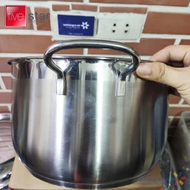 Nồi Inox 3 Đáy Fivestar 26cm Nắp Inox - Hàng Chính Hãng