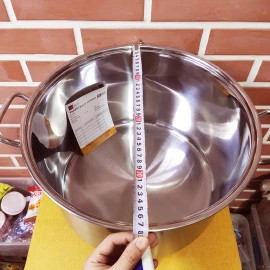 Nồi Luộc Gà Inox 3 Đáy Fivestar 36cm Dung Tích 20 Lít Dùng Bếp Từ Vung Kính