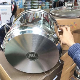 Nồi Luộc Gà Inox 304 Thân Cao 3 Đáy Fivestar Plus 28cm