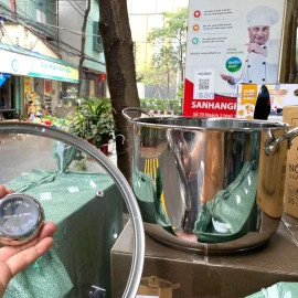 Nồi Luộc Gà Inox 304 Thân Cao 3 Đáy Fivestar Plus 28cm