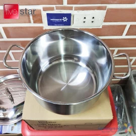 Nồi Inox 3 Đáy Fivestar 26cm Nắp Inox - Hàng Chính Hãng