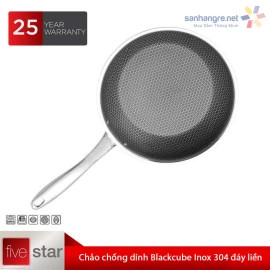 Chảo Sâu Lòng Chống Dính 3 Lớp Inox 304 Fivestar Blackcube 26cm Đáy Liền FPC26005