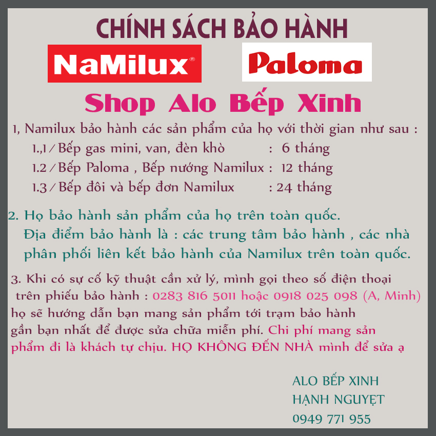 Bếp gas mini hồng ngoại Namilux PL-2027AS ( điếu gốm hồng ngoại, không lo gió lùa) (1)