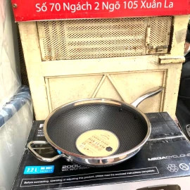 Chảo Sâu Lòng Chống Dính 3 Lớp Inox 304 Fivestar Blackcube 30cm Đáy Liền FPC30003