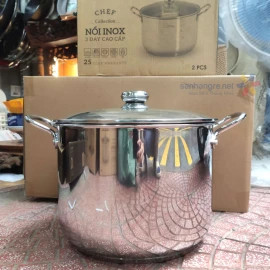 Nồi Luộc Gà Inox 304 Thân Cao 3 Đáy Fivestar Plus 28cm
