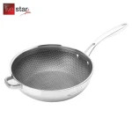 Chảo Sâu Lòng Chống Dính 3 Lớp Inox 304 Fivestar Blackcube 32cm Đáy Liền FPC32002